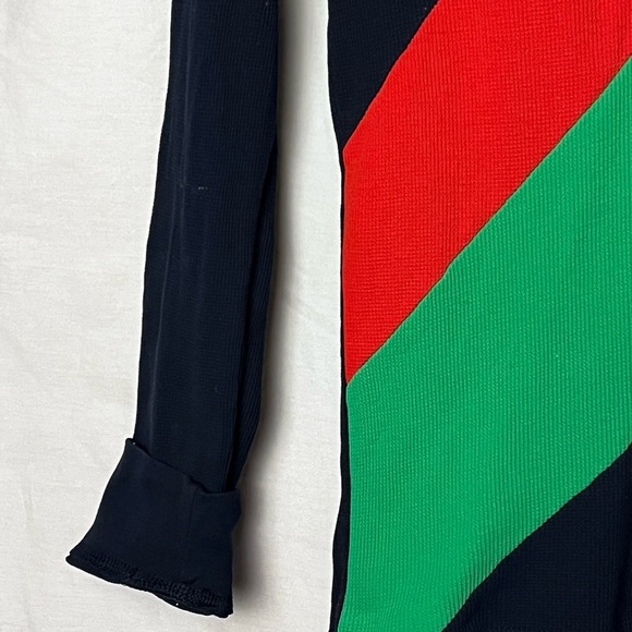 Lauren Ralph Lauren | Lauren Active Navy Color Block Thermal Hoodie, Large - Picture 4 of 7